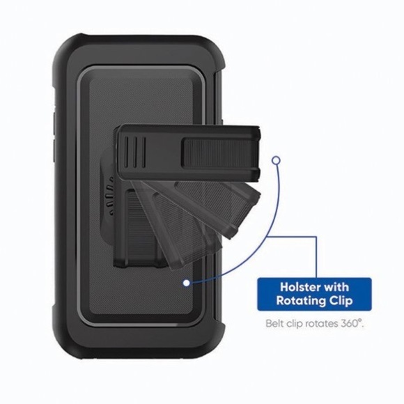 iPhone X/XS Rugged Phone Case w/ Holster & Clip protect onn. - Picture 5 of 9